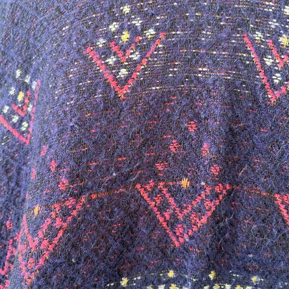 Olive Street Shawl One Size Multicolor Folk Aztec Print Open Front Bohemian - Picture 9 of 12